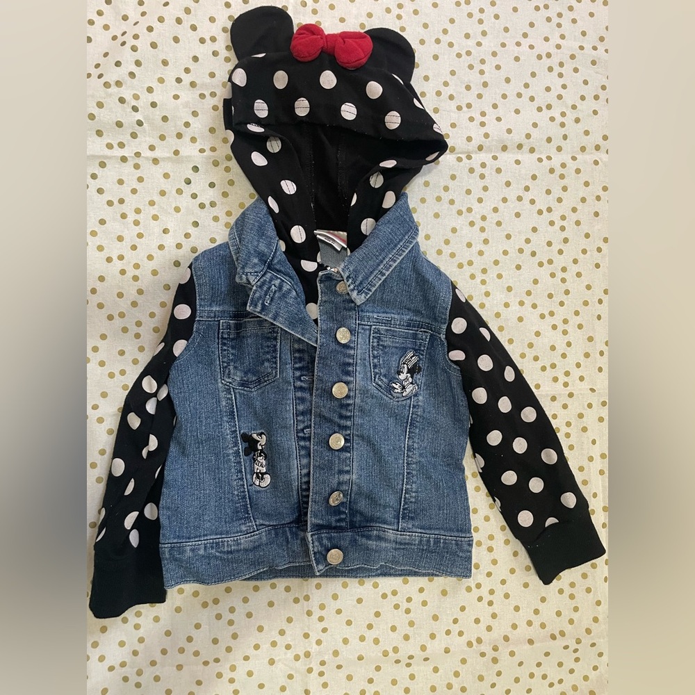 Disney Denim Jacket with Polka Dot Sleeves - Picture 4 of 5